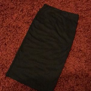 Black high waisted pencil skirt